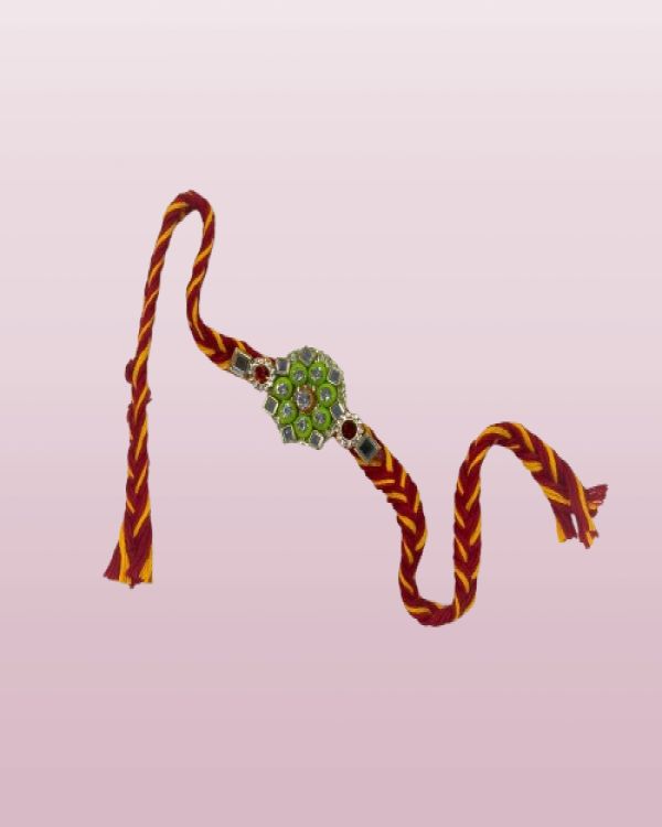 Flower Designer with Stone (Fancy Rakhi)