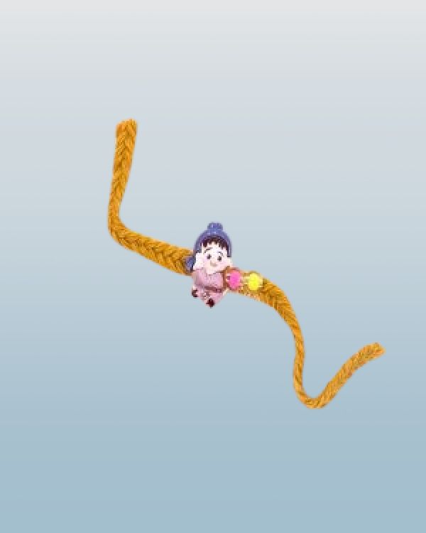 Kids Rakhi with Baby Icon Dial – Eco-Friendly Jute Thread Rakhi for Boys