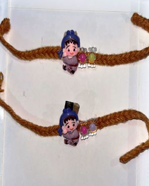 Kids Rakhi with Baby Icon Dial – Eco-Friendly Jute Thread Rakhi for Boys