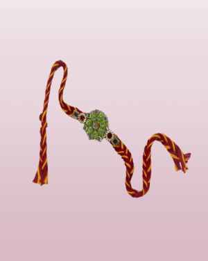 Flower Designer with Stone (Fancy Rakhi)