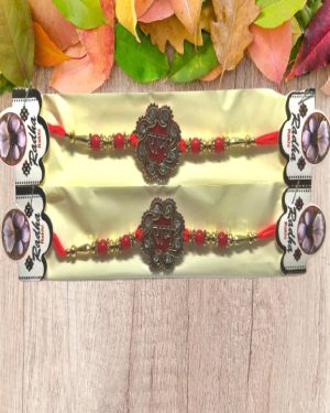 Designer RAM Dial Rakhi with Mauli Thread – Spiritual Rakhi for Brother