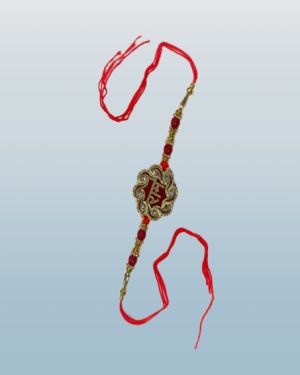 Designer RAM Dial Rakhi with Mauli Thread – Spiritual Rakhi for Brother